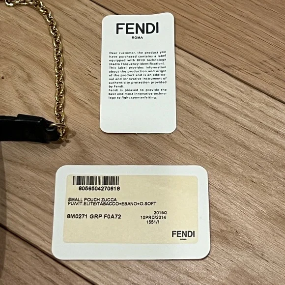 Authentic Fendi Small Leather Pouch Bag - Picture 10 of 10